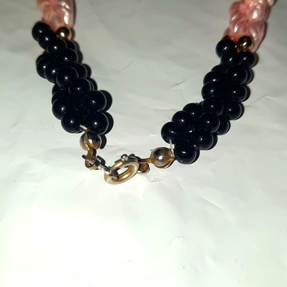 Vintage freshwater pearl/onyx bracelet - Picture 2 of 3